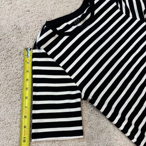 Set of 3 Women's Gap Black and White Striped Tops Size M Tall - Picture 9 of 16